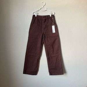LACAUSA Brushed Stella Trousers in Chocolate